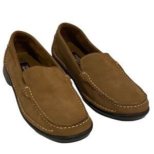 Genuine Suede Leather Slip On Loafers Women’s Size 8 NWOT